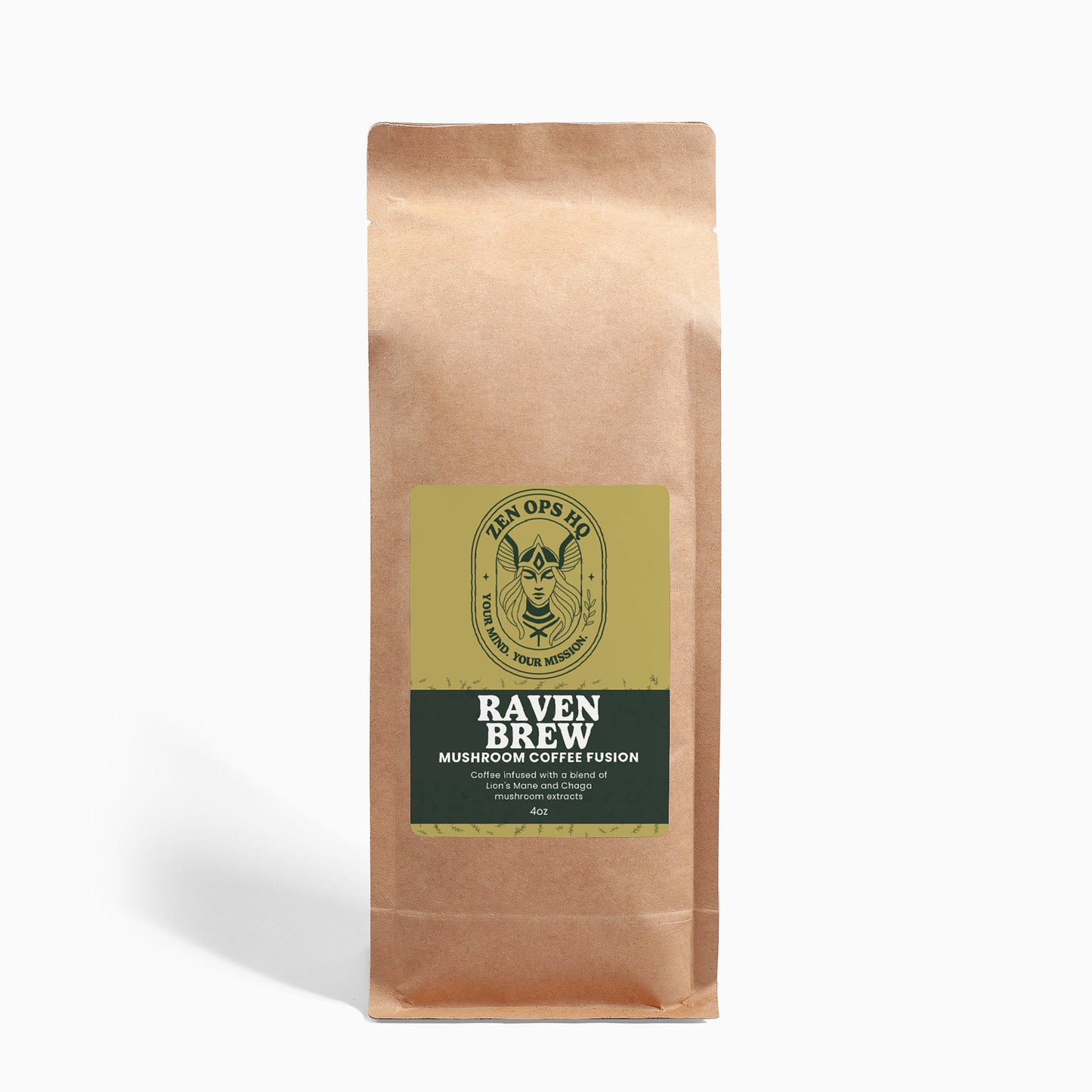 Raven Brew Mushroom Coffee Fusion - Lion’s Mane & Chaga 16oz