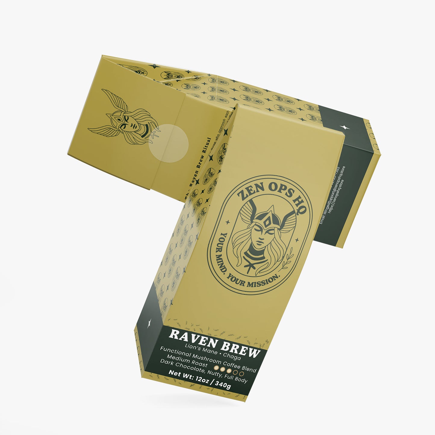 Raven Brew Functional Mushroom Coffee Blend (Medium Roast)